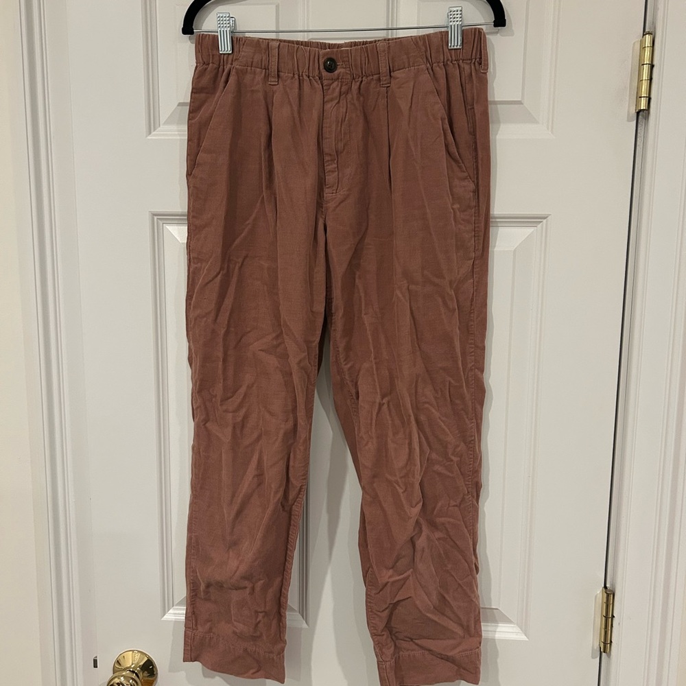 Madewell Ankle-Length Corduroy Pants in Warm Brown